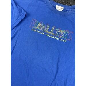 Vintage Bally's Casino Las Vegas Atlantic City T Shirt XXL Blue Distressed